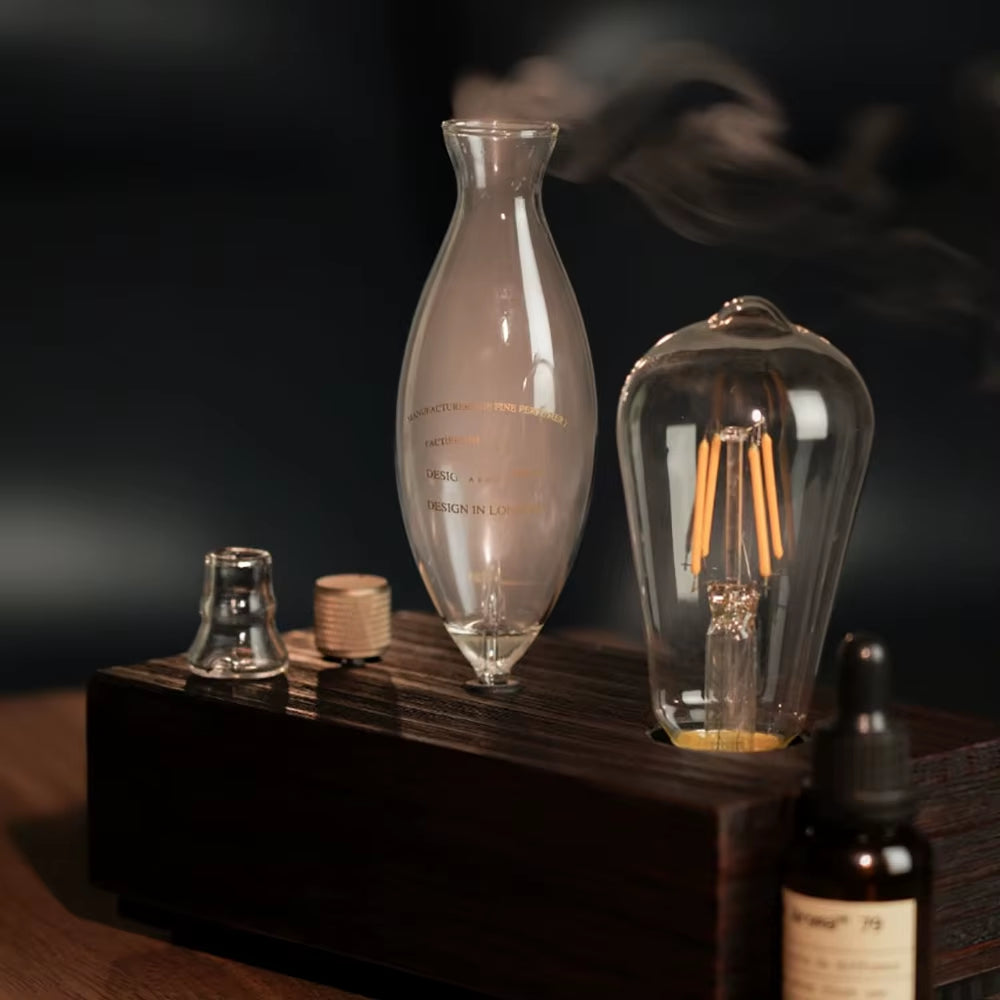 Transform Your Space with the Vintage Aroma Diffuser: A Stylish Tungsten Filament Lamp and Humidifier for Aromatherapy Bliss