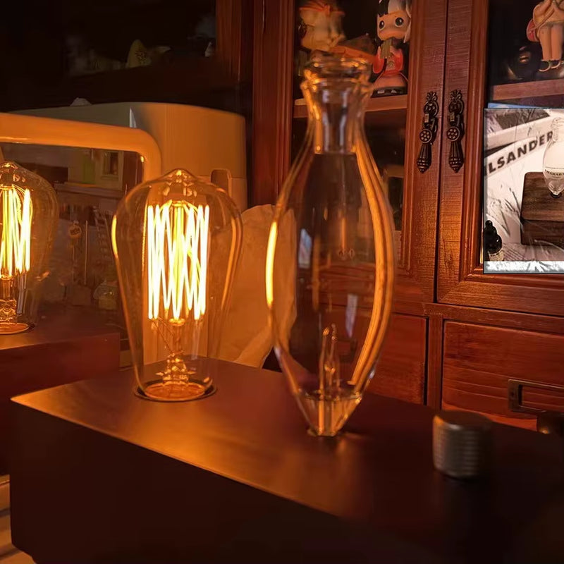 Transform Your Space with the Vintage Aroma Diffuser: A Stylish Tungsten Filament Lamp and Humidifier for Aromatherapy Bliss